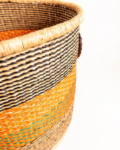 Nathez Hand - woven Laundry basket with Lid - Nathez out of Africa