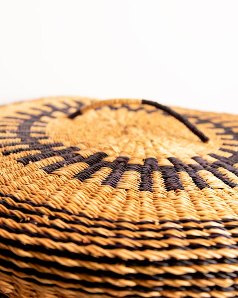 Nathez Hand - woven Laundry basket with Lid - Nathez out of Africa