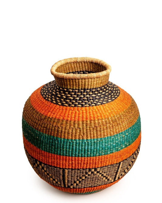 Nathez hand-woven African planter basket — eco-friendly sustainable home decor