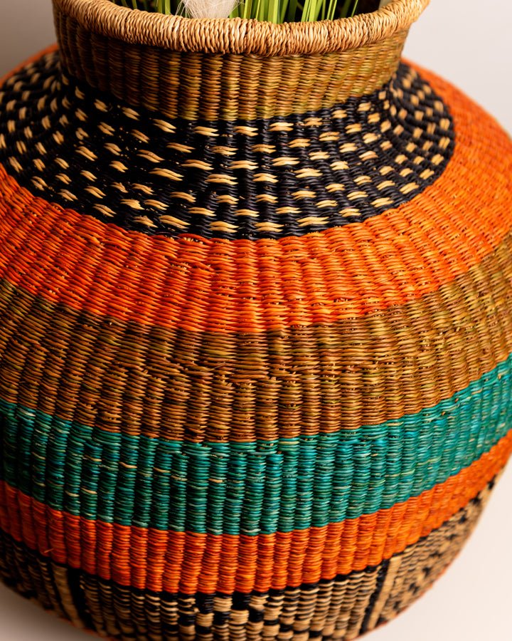 Nathez hand-woven African planter basket — eco-friendly sustainable home decor