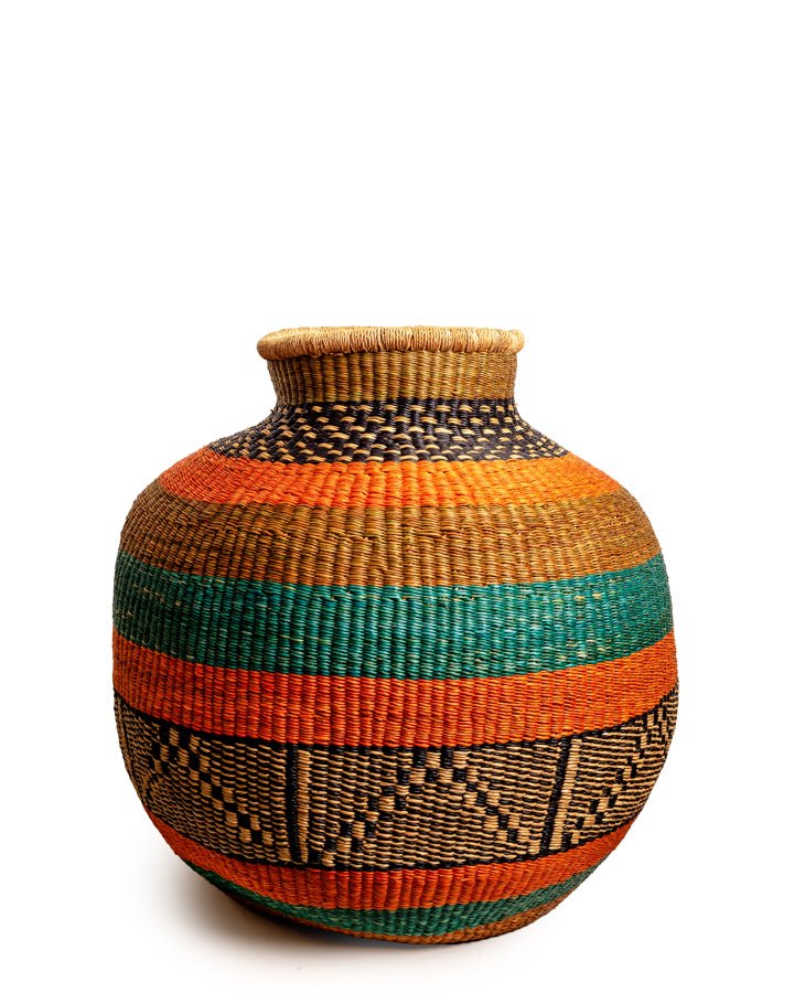 Nathez hand-woven African planter basket — eco-friendly sustainable home decor