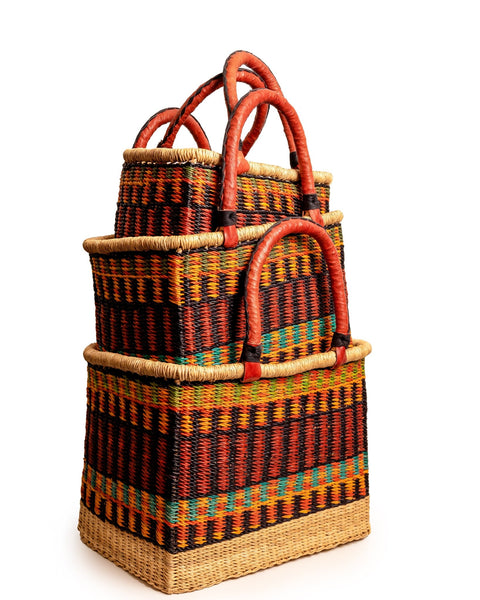 Nathez Rectangular Hand - woven Basket (Large) - Nathez out of Africa