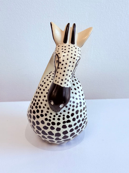 Handcarved Kenyan soapstone giraffe sculpture — artisan-made African wildlife figurine and decor