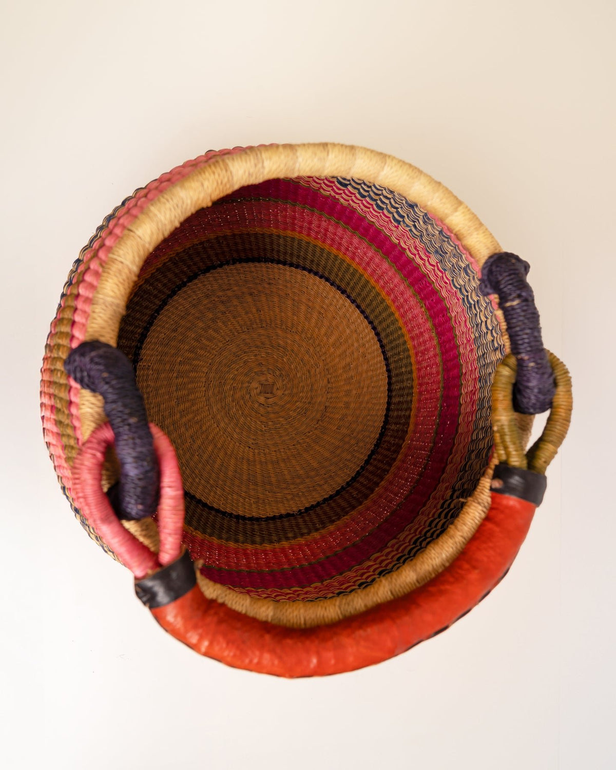 Ahoufe hand-woven Bolga pot basket — unique African artisan basket, ethically made Ghana