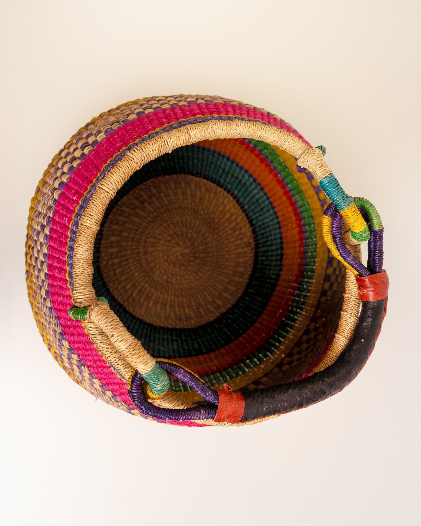 Ahoufe hand-woven Bolga pot basket — unique African artisan basket, ethically made Ghana