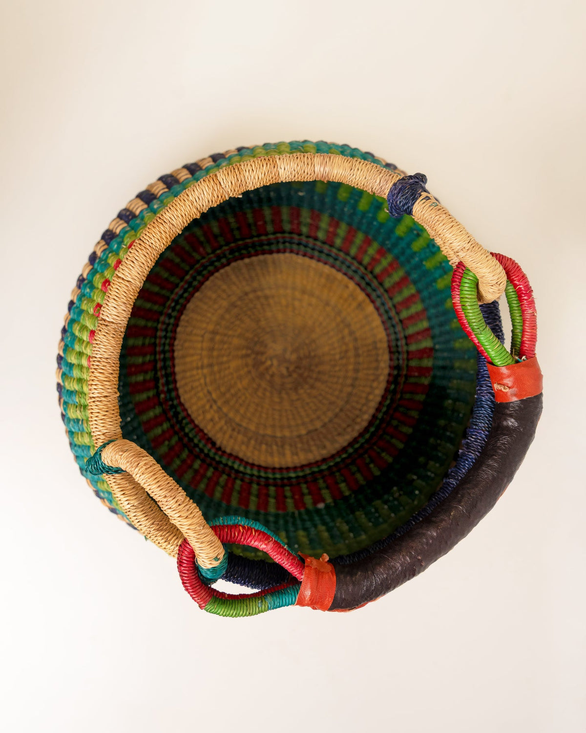Ahoufe hand-woven Bolga pot basket — unique African artisan basket, ethically made Ghana