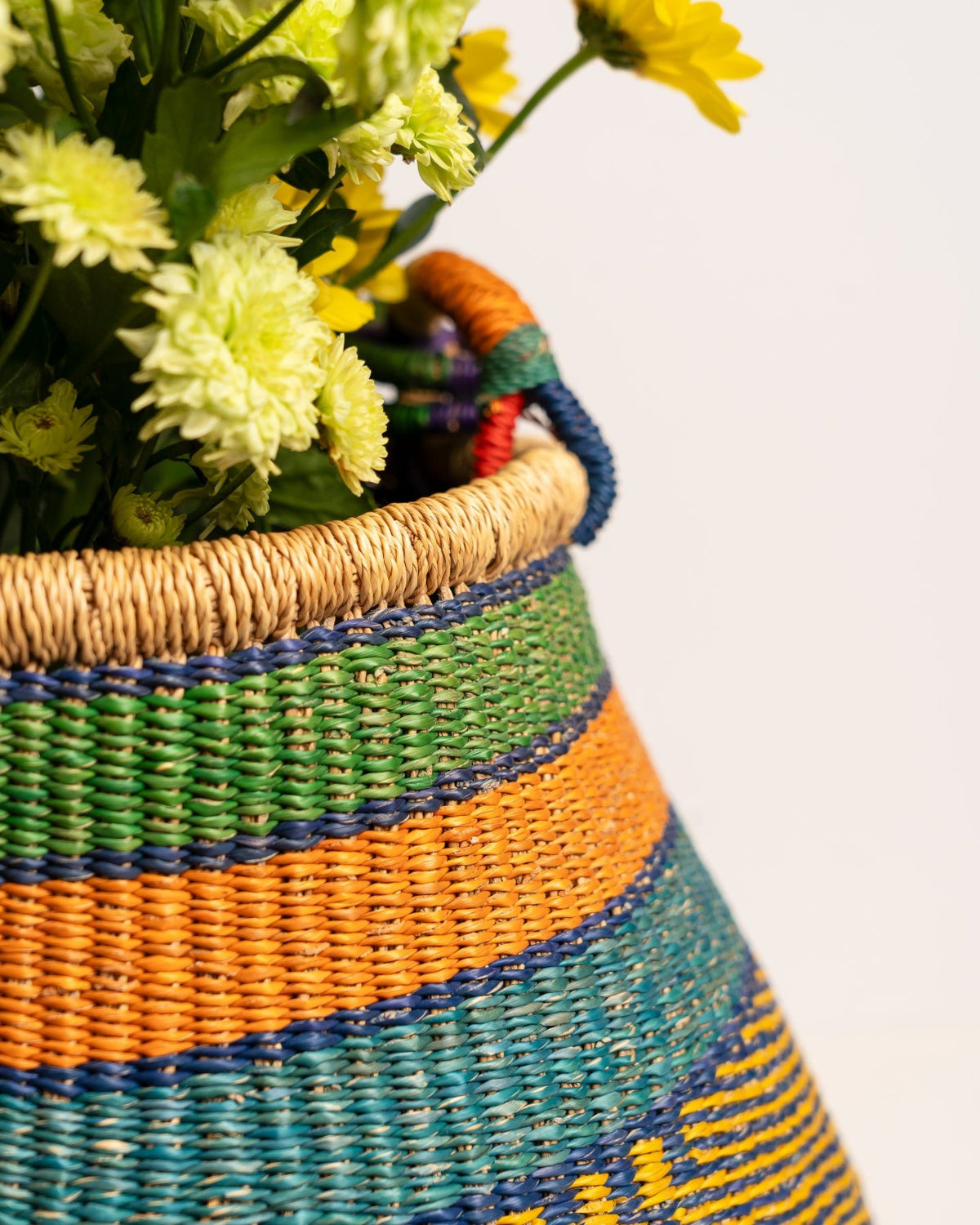 Ahoufe hand-woven Bolga pot basket — unique African artisan basket, ethically made Ghana