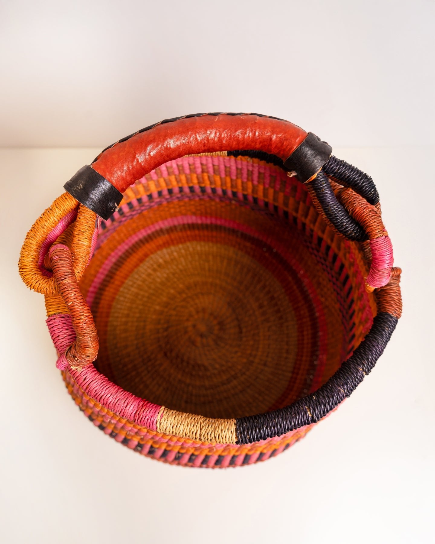 Ahoufe hand-woven Bolga pot basket — unique African artisan basket, ethically made Ghana