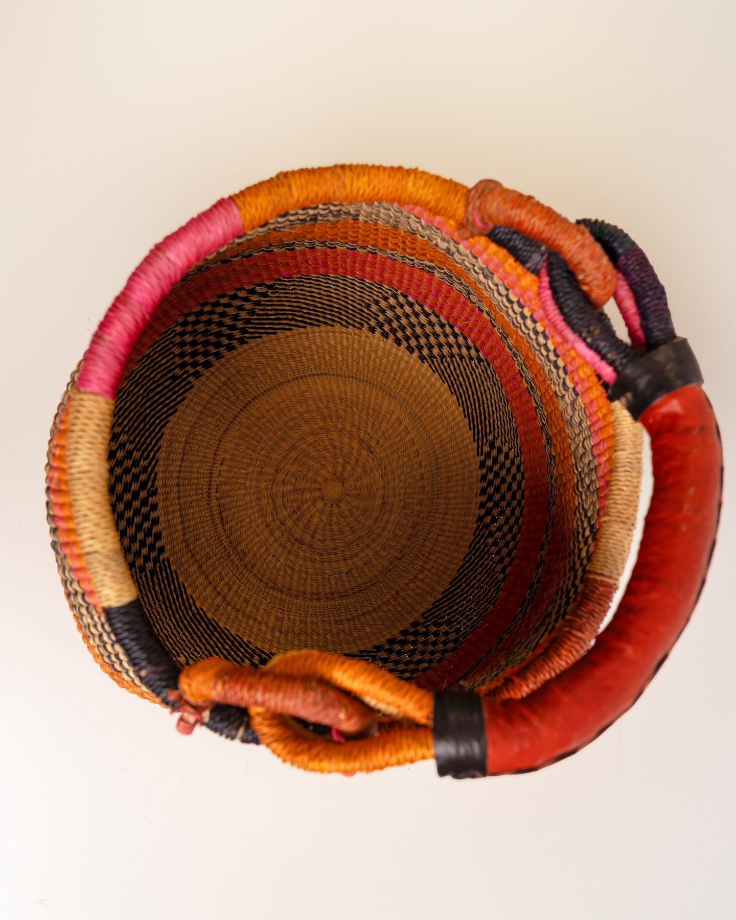 Ahoufe hand-woven Bolga pot basket — unique African artisan basket, ethically made Ghana