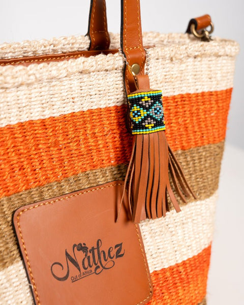 Neema Bag – Handwoven Sisal & Kenyan Leather Shoulder Bag - Nathez out of Africa