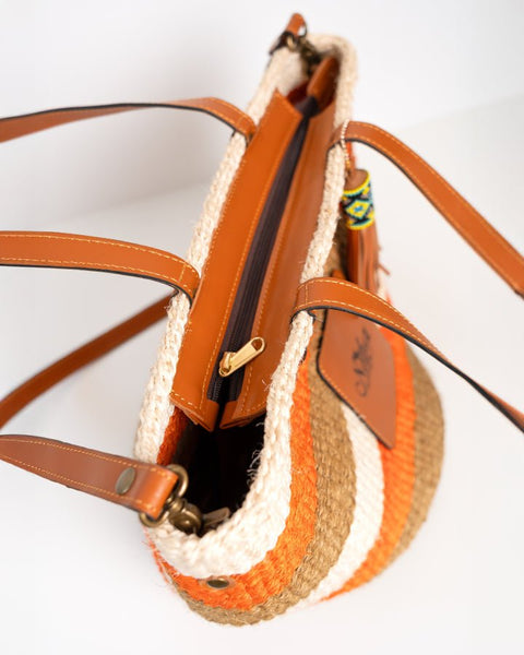 Neema Bag – Handwoven Sisal & Kenyan Leather Shoulder Bag - Nathez out of Africa