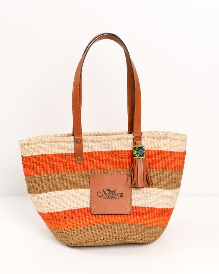 Neema Bag – Handwoven Sisal & Kenyan Leather Shoulder Bag - Nathez out of Africa