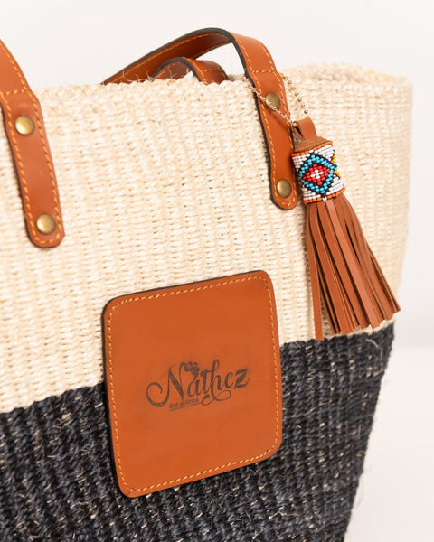 Neema Bag – Handwoven Sisal & Kenyan Leather Shoulder Bag - Nathez out of Africa