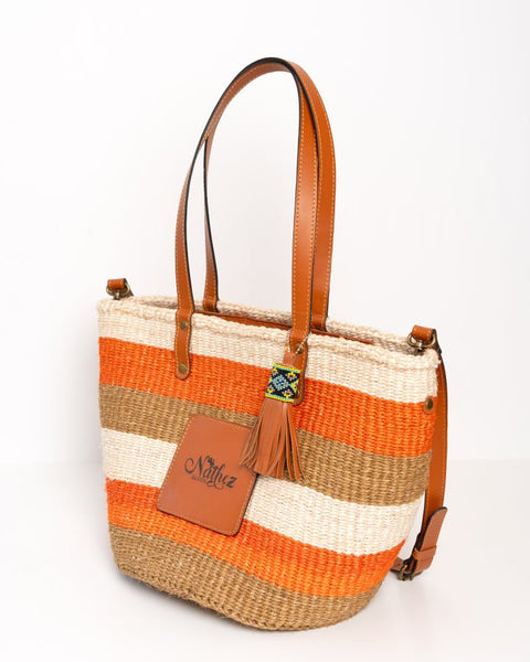 Neema Bag – Handwoven Sisal & Kenyan Leather Shoulder Bag - Nathez out of Africa