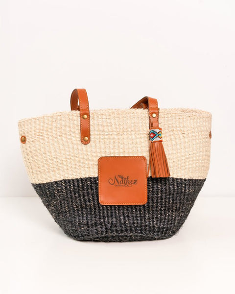 Neema Bag – Handwoven Sisal & Kenyan Leather Shoulder Bag - Nathez out of Africa
