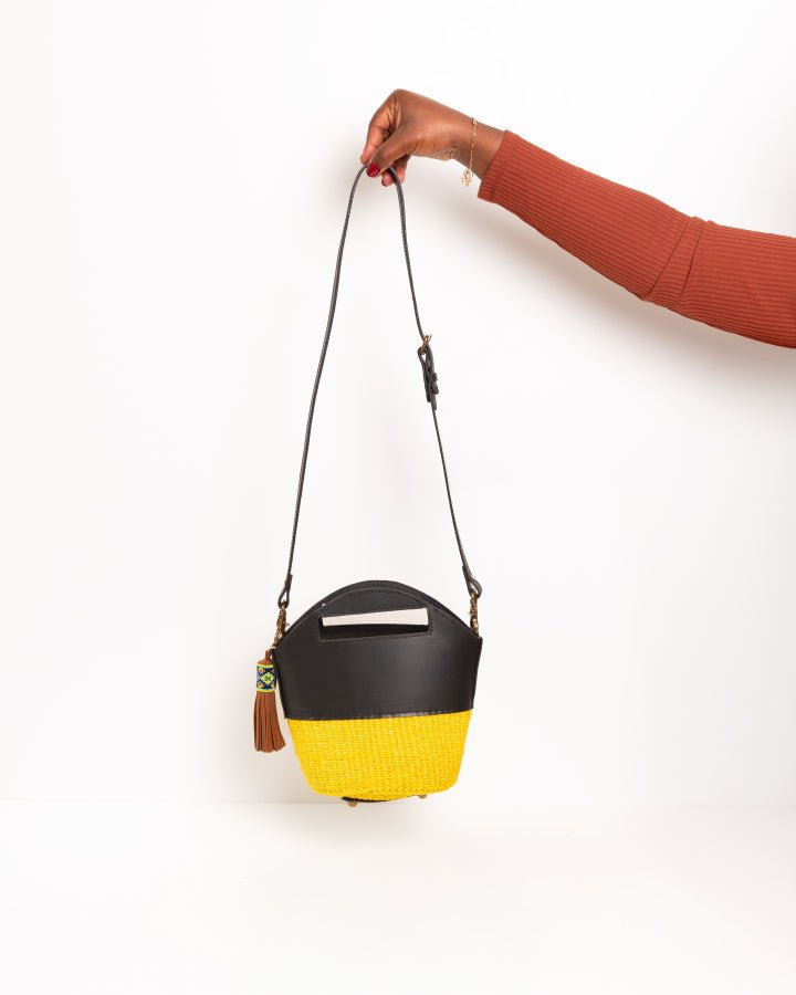 Neema mini bag — bold sustainable African soul handcrafted tote with woven detail