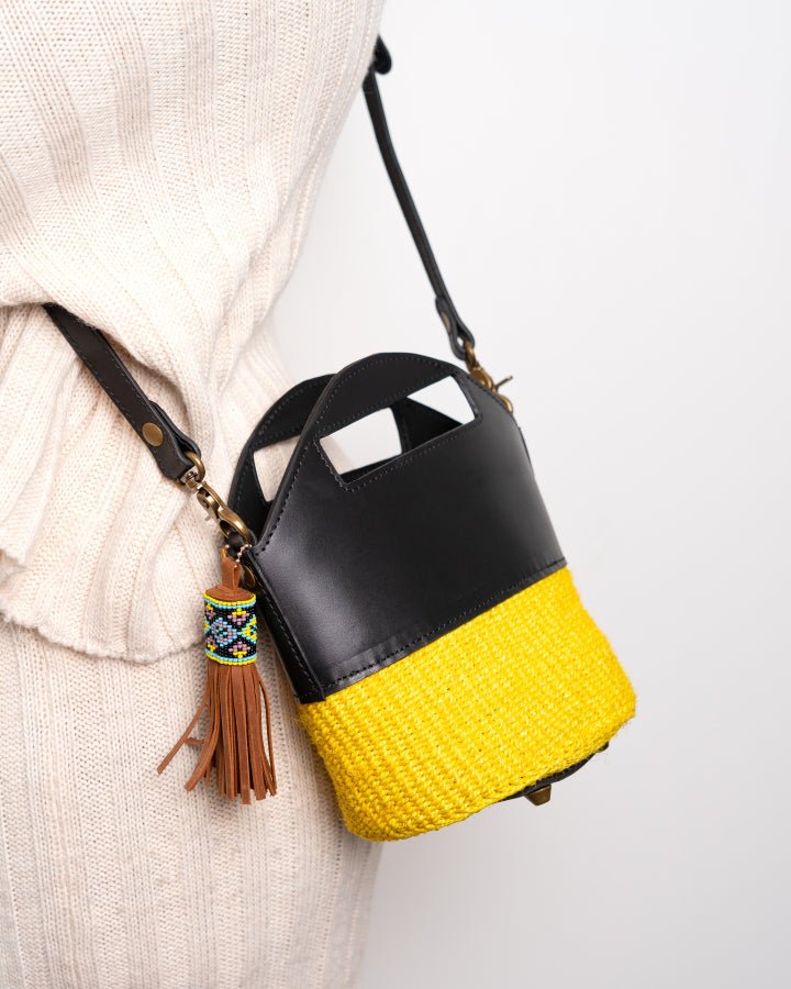 Neema mini bag — bold sustainable African soul handcrafted tote with woven detail