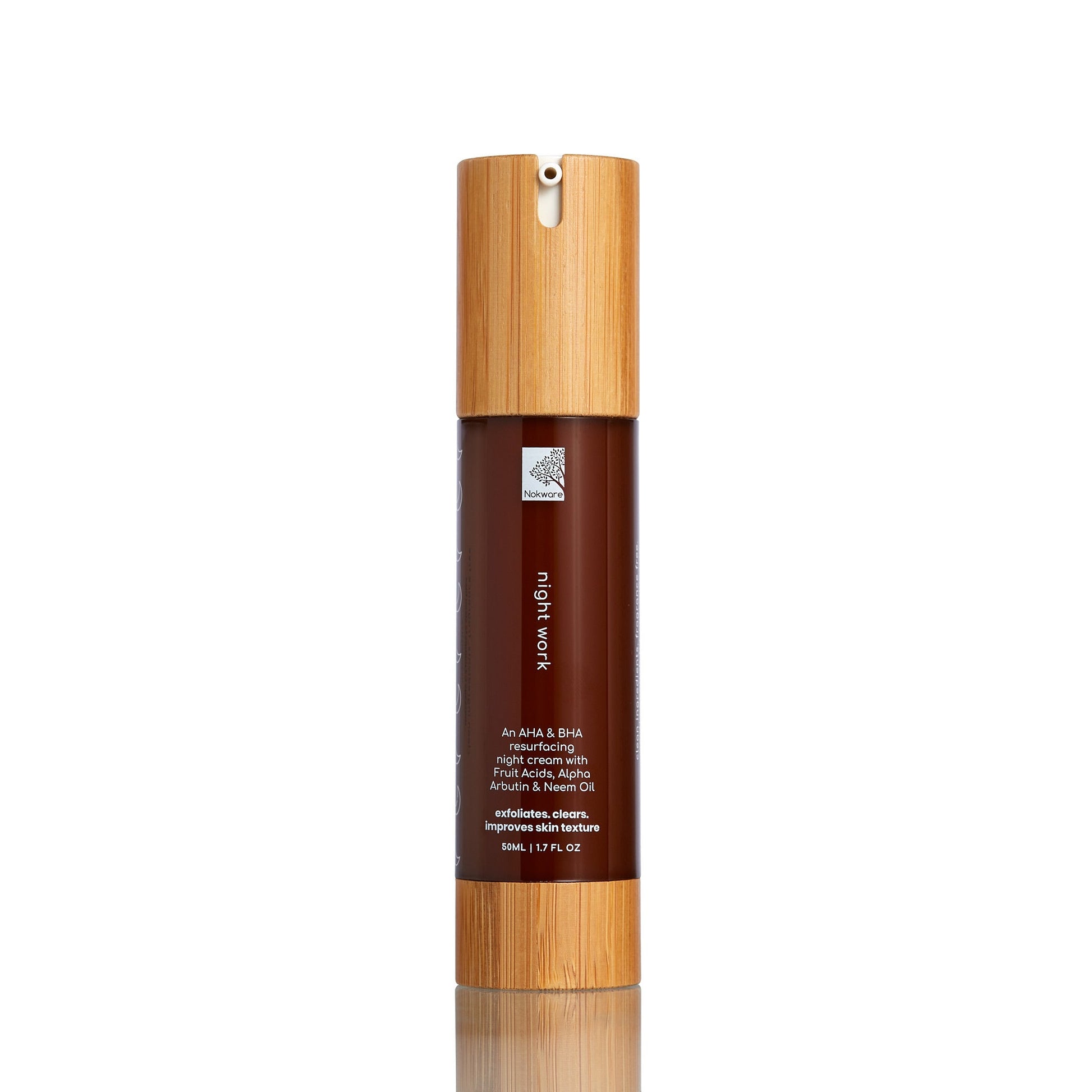 Nokware Night Work exfoliating night cream — natural Ghanaian skincare moisturiser