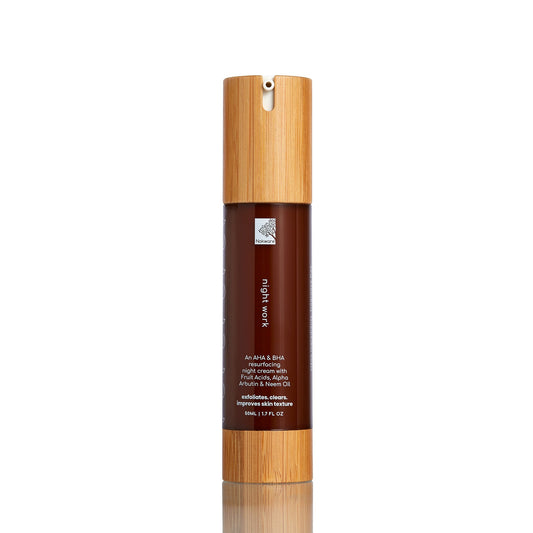 Nokware Night Work exfoliating night cream — natural Ghanaian skincare moisturiser