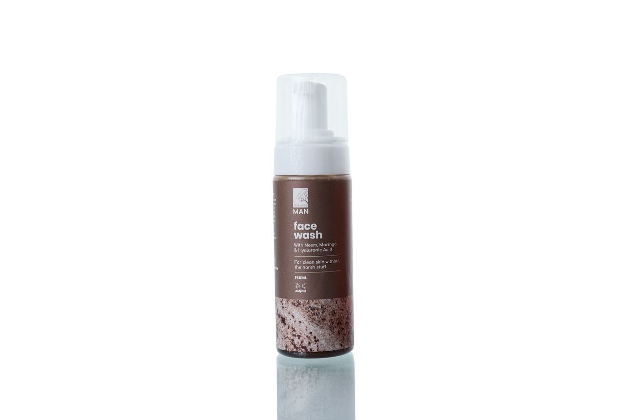 Nokware MAN foaming face wash — natural deep cleansing skincare for men, all skin types