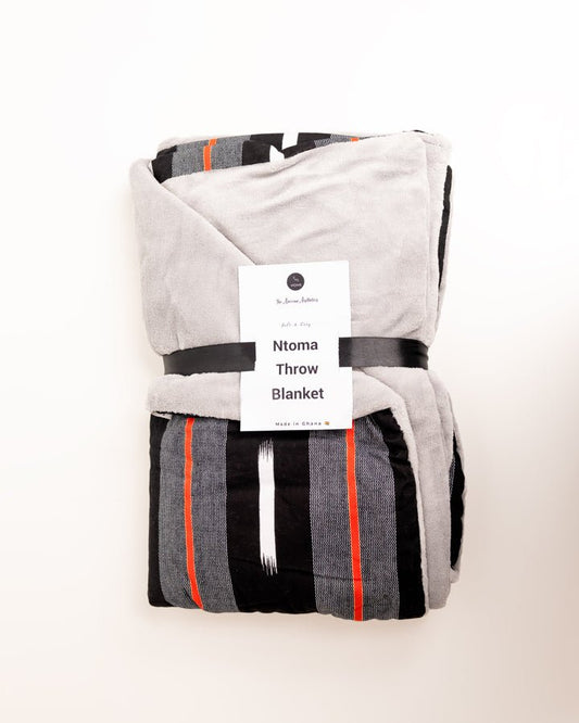 Ntoma African cloth throw blanket — vibrant African print textile for home decor