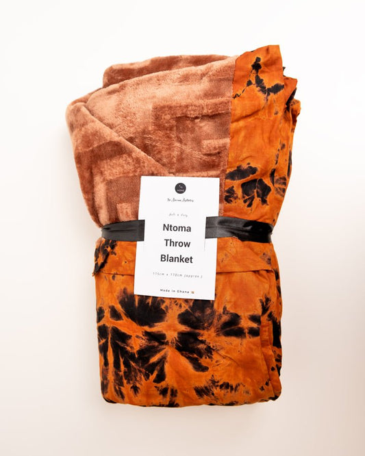 Ntoma African cloth throw blanket — vibrant African print textile for home decor