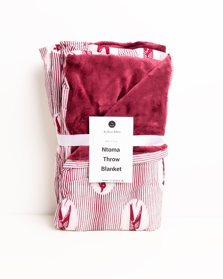 Ntoma African cloth throw blanket — vibrant African print textile for home decor