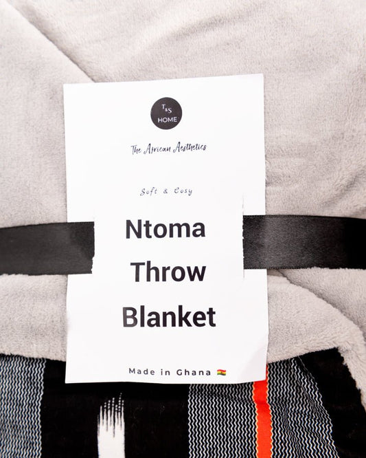 Ntoma African cloth throw blanket — vibrant African print textile for home decor