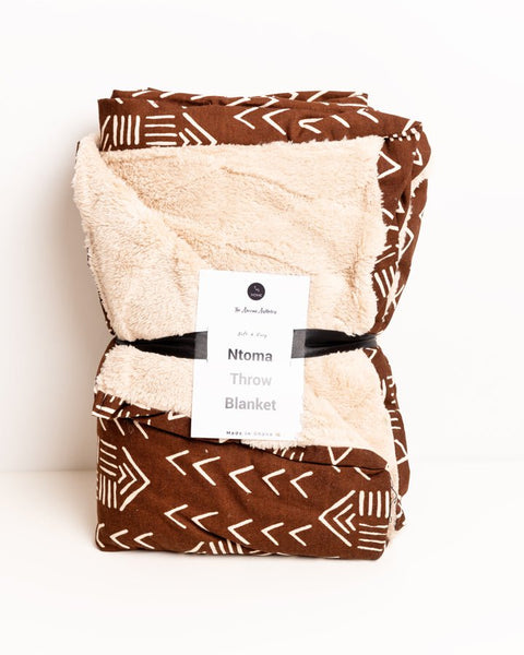 Ntoma (African Mud Cloth) Throw Blanket - Nathez out of Africa