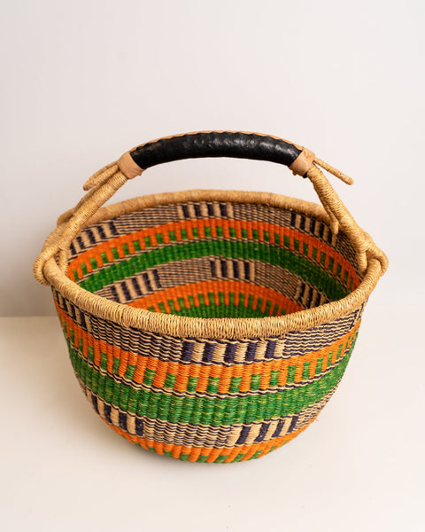 Obaa Sima (Woman of Substance) Handwoven African Basket – Ethical, Vibrant, Artisan - Made 0011 - Nathez out of Africa