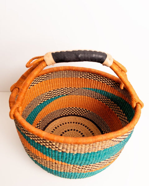 Obaa Sima(Perfect Woman)Hand - Woven Round Basket 002 - Nathez out of Africa