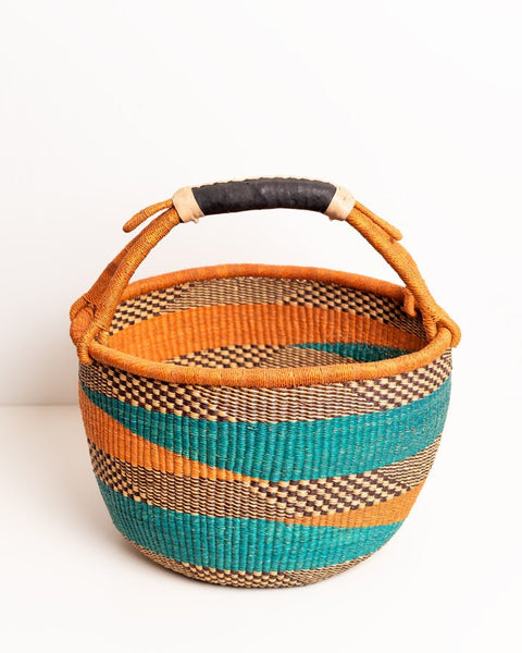 Obaa Sima(Perfect Woman)Hand - Woven Round Basket 002 - Nathez out of Africa