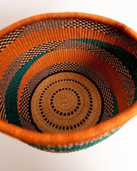 Obaa Sima(Perfect Woman)Hand - Woven Round Basket 002 - Nathez out of Africa