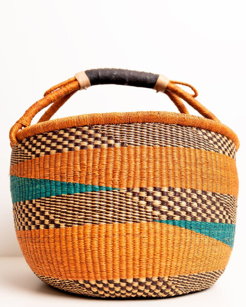 Obaa Sima(Perfect Woman)Hand - Woven Round Basket 002 - Nathez out of Africa