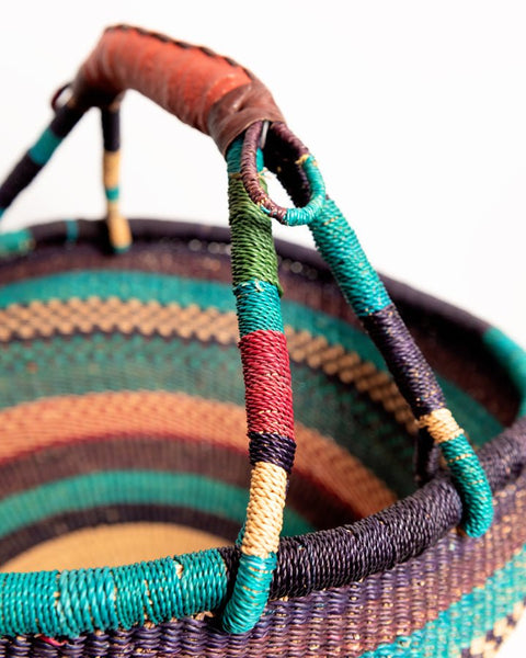 Obaa Sima(Perfect Woman)Hand - Woven Round Basket 003 - Nathez out of Africa