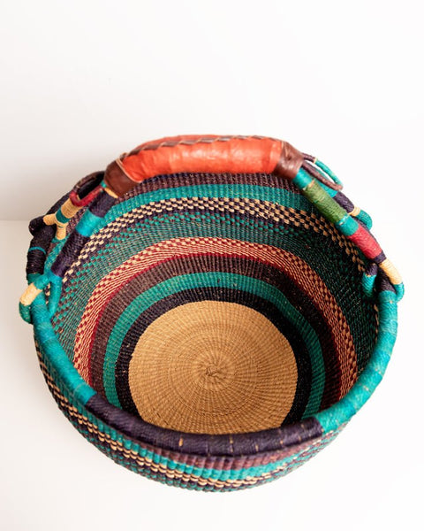 Obaa Sima(Perfect Woman)Hand - Woven Round Basket 003 - Nathez out of Africa