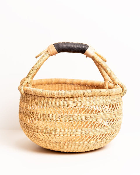 Obaa Sima(Perfect Woman)Hand - Woven Round Basket 005 - Nathez out of Africa