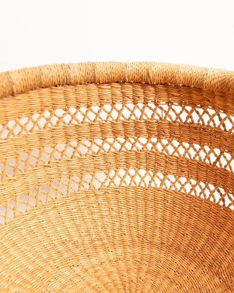 Obaa Sima(Perfect Woman)Hand - Woven Round Basket 005 - Nathez out of Africa