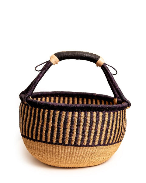 Obaa Sima(Perfect Woman)Hand - Woven Round Basket - Nathez out of Africa