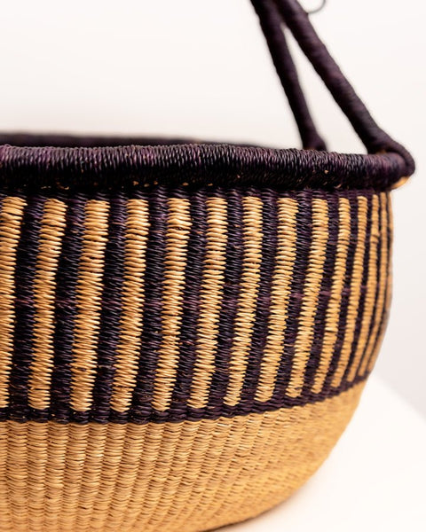 Obaa Sima(Perfect Woman)Hand - Woven Round Basket - Nathez out of Africa