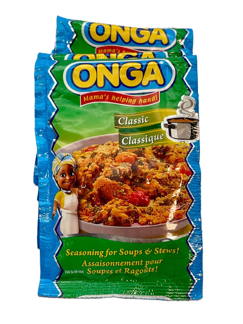 Onga Classic Seasoning (Strip of 10 Sachets 10g each) HALAL - Nathez out of Africa