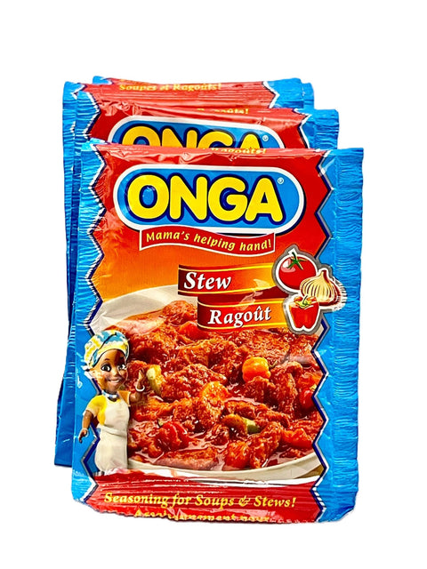Onga Stew Seasoning (Strip of 10 Sachets 10g each) HALAL - Nathez out of Africa