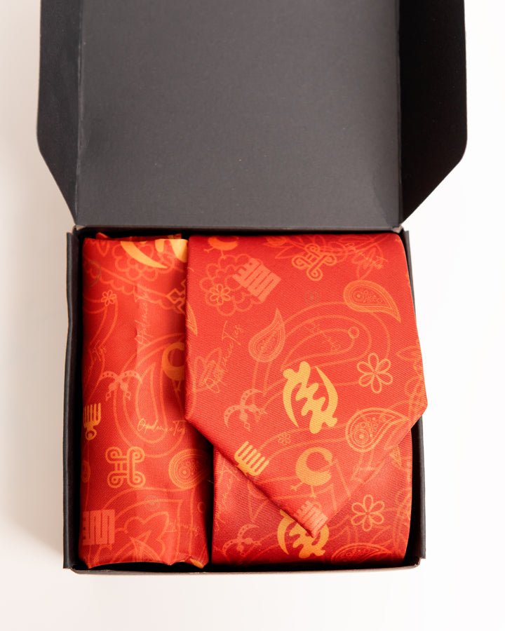 Opulence African print tie and handkerchief signature collection — luxury African fashion