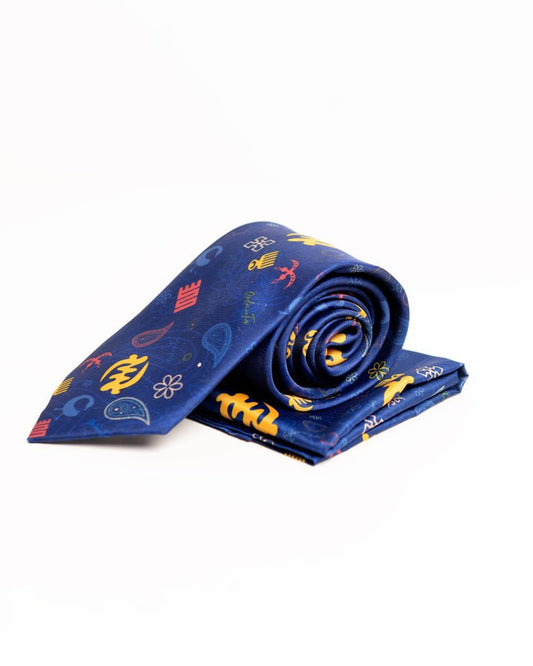 Opulence African print tie and handkerchief signature collection — luxury African fashion