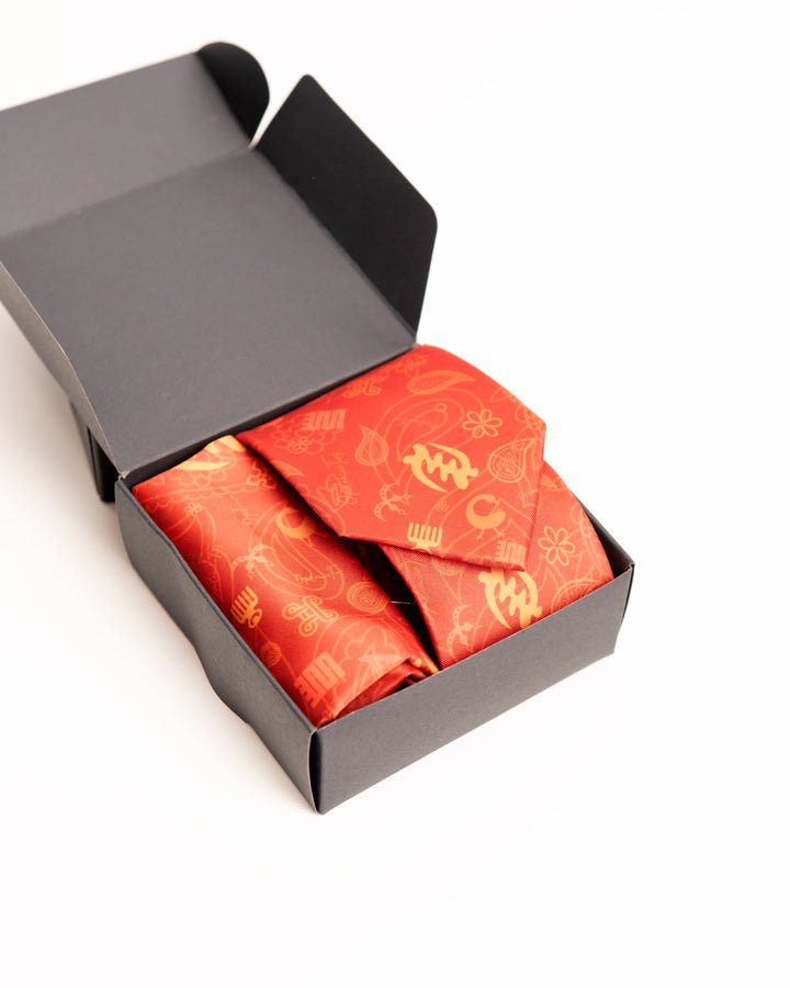 Opulence African print tie and handkerchief signature collection — luxury African fashion