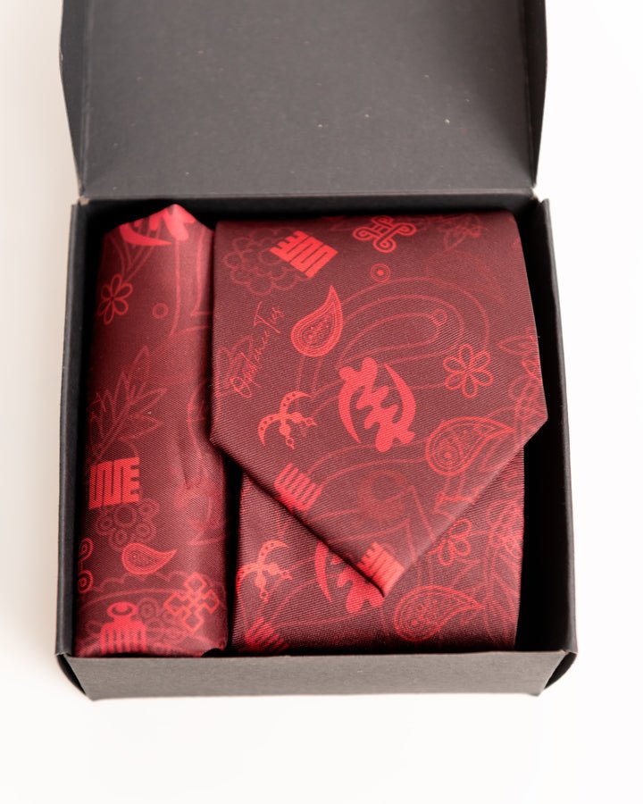 Opulence African print tie and handkerchief signature collection — luxury African fashion