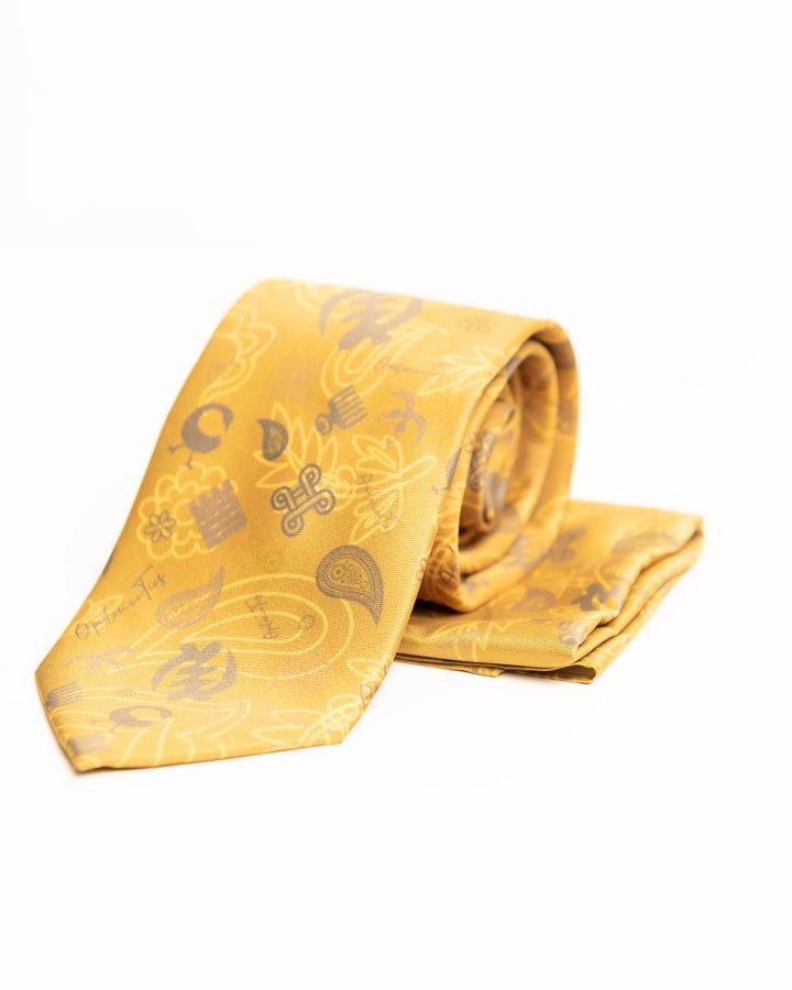 Opulence African print tie and handkerchief signature collection — luxury African fashion