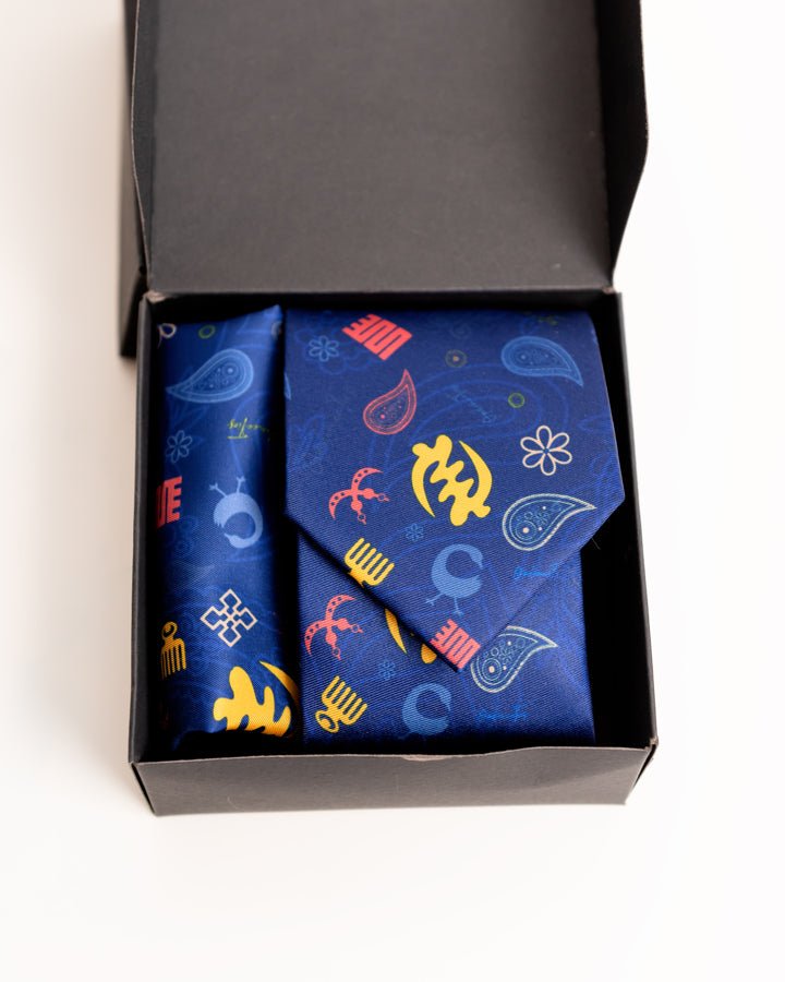 Opulence African print tie and handkerchief signature collection — luxury African fashion