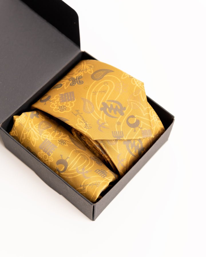 Opulence African print tie and handkerchief signature collection — luxury African fashion
