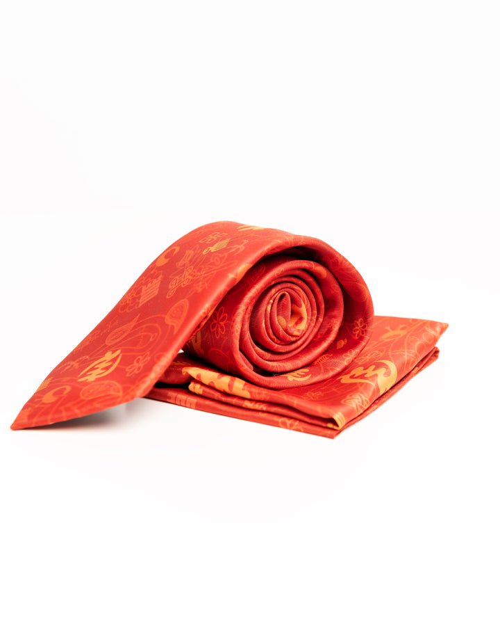 Opulence African print tie and handkerchief signature collection — luxury African fashion